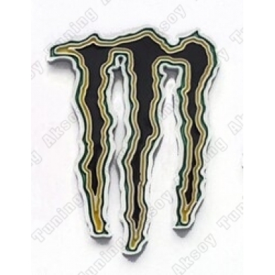 Monster Energy Yapıştırma Siyah Bagaj ve Çamurluk Logosu