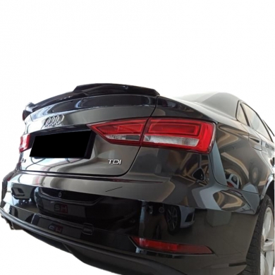 Audi A3 8v Sedan 2013 - 20  Uyumlu Yedek Parça Voltex Spoiler Plastik Boyasız