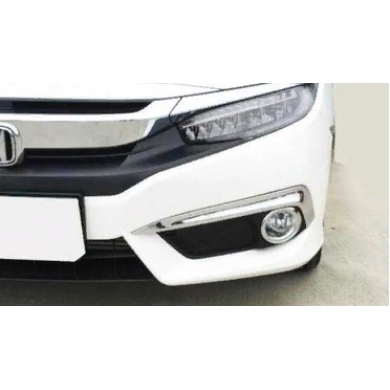 Honda Civic Fc5 2016-2020 Ön Sis Halka Kaplama - Krom