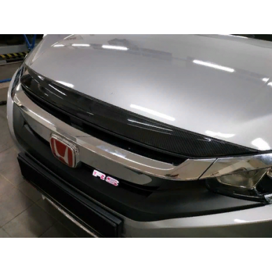 Honda Civic Fc5 2016-2020 Uyumlu Yedek Parça Ön Panjur Üst Kaplama Karbon