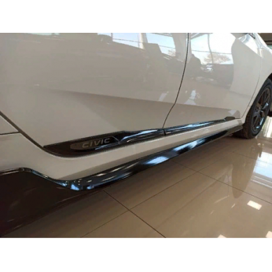 Honda Civic Fc5 2016-2020 Yan Kapı Çıta Kaplama Civic Yazılı - Siyah Prm