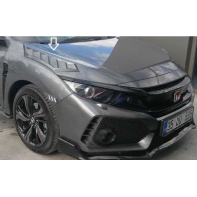 Honda Civic Fc5-fk7 Uyumlu Yedek Parça Motor Kaput Kabartma Type-r Dızayn - Boyasız