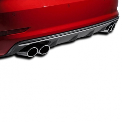 Audi A3 Sedan 17 - 19  Uyumlu Yedek Parça S3 Difüzör (Sağ Sol Çıkış) Plastik Boyasız