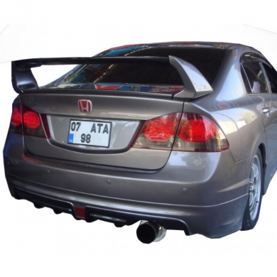 Honda Civic Fd6 2006 - 2012 Mugen RR Arka Ek Plastik Boyasız