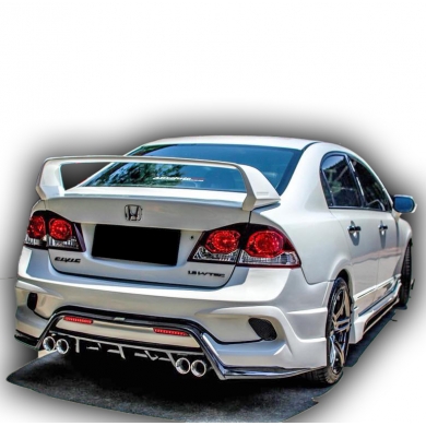 Honda Civic Fd6 2006 - 2012 Type-R X Arka Tampon Plastik Boyasız