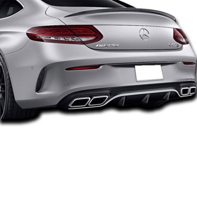 Mercedes W205 C Serisi Sedan Amg C63 2014 - 2018 Uyumlu Yedek Parça Difüzör Plastik Boyasız