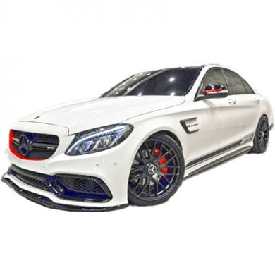 Mercedes W205 C Serisi Sedan/Coupe Amg 2014 - 2021 Uyumlu Yedek Parça Ön Çamurluk Kaşları (2 parça) Plastik Boyasız