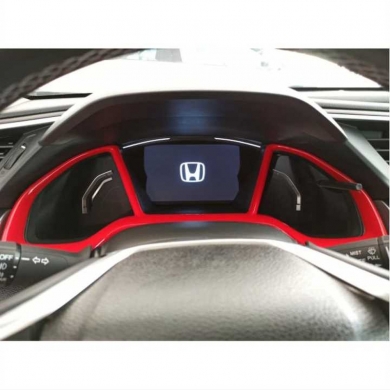 Honda Civic Fc5 2016-2020 Gösterge Kaplama Kırmızı
