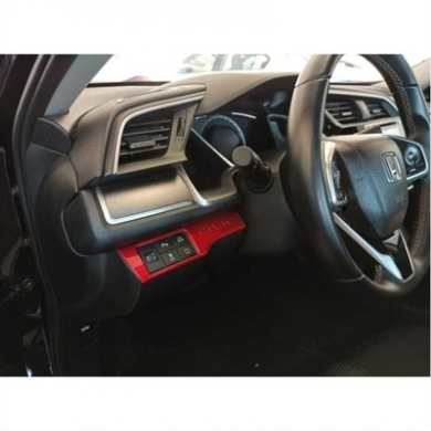 Honda Civic Fc5 2016-2020 Kontrol Panel Kaplama Kırmızı