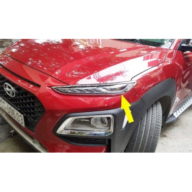 Hyundai Kona Ön Gündüz Ledi Çerçeve - Krom