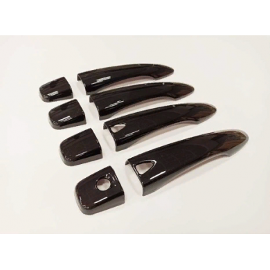 Nissan Qashqai 2014-2020 Uyumlu Yedek Parça Kapı Kolu Kaplama - Piano Black ( Smart Key )