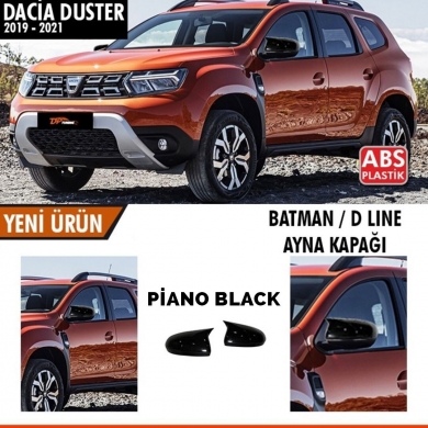 Dacia Duster 2019-2021 Batman Yarasa Ayna Kapağı Sinyalli Piano Black
