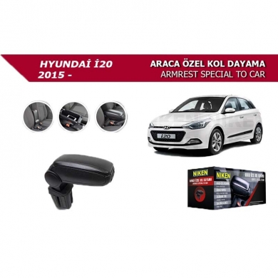 Niken Hyundai İ20 2015- Araca Özel Kol Dayama Siyah