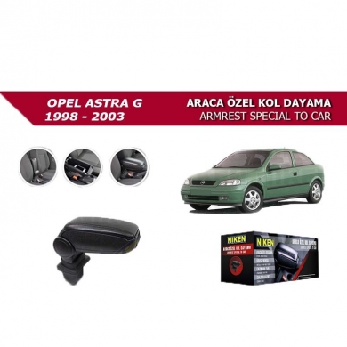 Niken Opel Astra G 1998-2003 Uyumlu Yedek Parça Araca Özel Kol Dayama Siyah