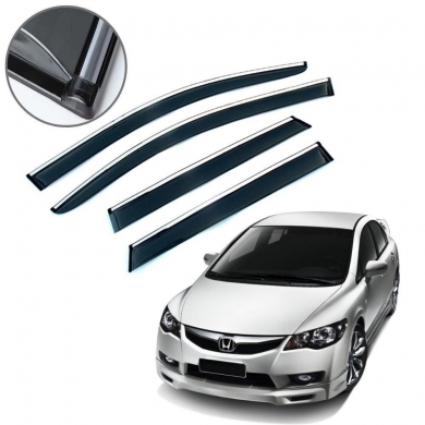 Honda Civic Uyumlu Yedek Parça Fc5 2016 Krom Çıtalı Cam Rüzgarlığı
