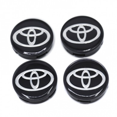 Toyota Uyumlu Yedek Parça Geçmeli Siyah 55/58 mm Jant Göbeği