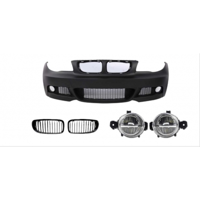 Bmw 1 Serisi E87 2007-2011 Uyumlu Yedek Parça Ön Tampon Panjur Seti Sis Dahil