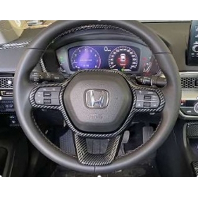 Honda Civic Uyumlu Yedek Parça 2022 Direksiyon Kaplama Seti 2 Parça - Karbon