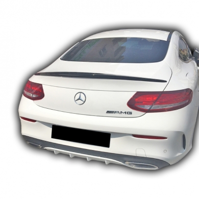 Mercedes W205 C Serisi Uyumlu Yedek Parça Coupe Spoiler Boyalı