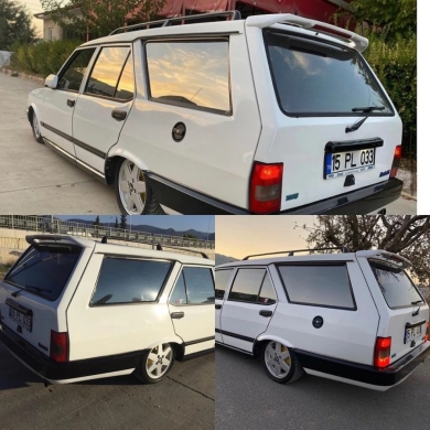 Fiat Uyumlu Yedek Parça Kartal Işıklı Spoiler Boyasız Fiber