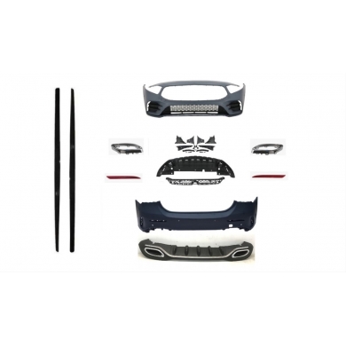 Mercedes W177 HB A Serisi Uyumlu Yedek Parça Oem Amg Set (Ön Arka Tampon, Diamond Panjur,Marşpiyel,Egzozlar)