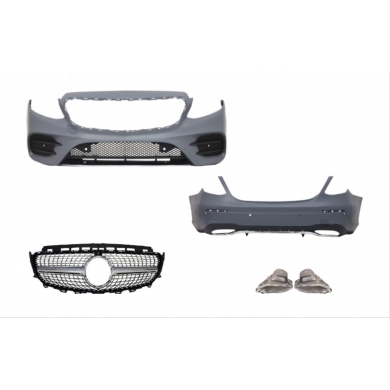 Mercedes W213 E Serisi Uyumlu Oem Amg Set(Ön Arka Tampon, Diamond Panjur,Egzozlar)