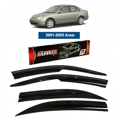 Honda Civic Uyumlu Yedek Parça 2001-2006 Sport Style Cam Rüzgarlığı