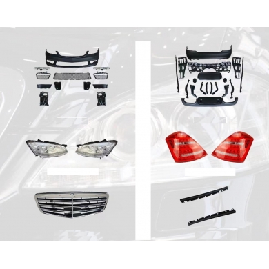 Mercedes W221 S Serisi Uyumlu Yedek Parça S63-S65 Body Kit Far Stop Dahil