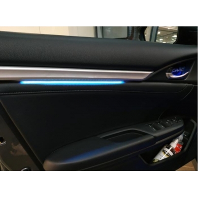 Honda Civic FC5-FK7 2016-2020 Için Uyumlu Işıklı İç Kapı Cıtası 4 Parça Mavi