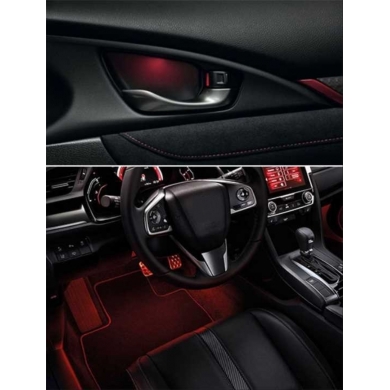 Honda Civic FC5 Için Uyumlu Kapı Iç Aydınlatma Kırmızı- Ayak Aydınlatma Kırmızı