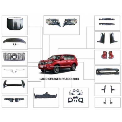 Toyota Land Cruiser Prado 2014-2017 İçin Facelift Body Kit (2018+ Görünüm)