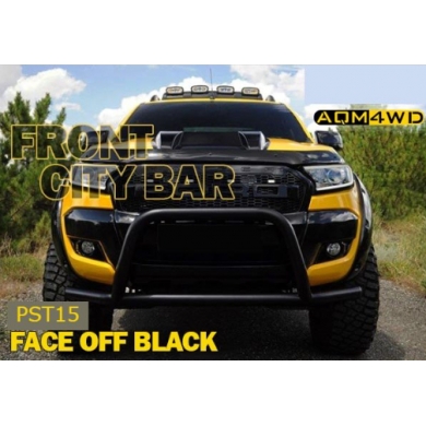 Ford Ranger Uyumlu Yedek Parça 2006+ Off Road Ön Tampon Koruma Demiri Siyah Face Off AQM4WD PST15
