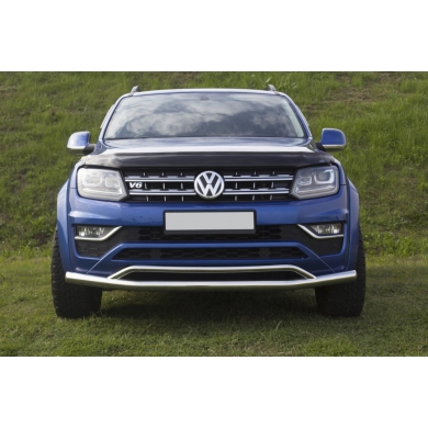 Volkswagen Amarok 2010+ Off Road Ön Tampon Koruma Demiri Krom (Çiftli Bıyık) AQM4WD