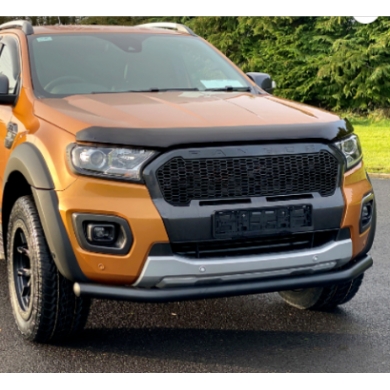 Volkswagen Amarok 2010+ Uyumlu Yedek Parça Off Road Ön Tampon Koruma Demiri Siyah (Tekli Bıyık) AQM4WD
