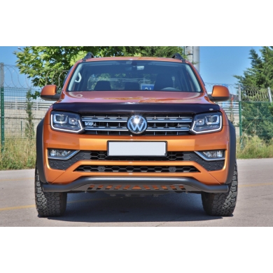 Volkswagen Amarok 2010+ Uyumlu Yedek Parça Off Road Saclı Ön Koruma Ön Tampon Koruma Demiri Siyah GloPlus AQM4WD PST22