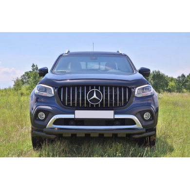 Mercedes X-Class 2017+ Uyumlu Yedek Parça Off Road Siyah Ön Koruma Ön Tampon Koruma Demiri Glocity AQM4WD PST24