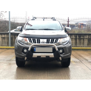 Mitsubishi L200 2007+ Off Road Krom Poliüretan Ön Koruma Ön Tampon Koruma Demiri Amazonplus AQM4WD PWT15