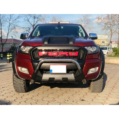 Ford Ranger 2006+ Off Road Krom Poliüretan Ön Koruma Ön Tampon Koruma Demiri Amazonplus AQM4WD