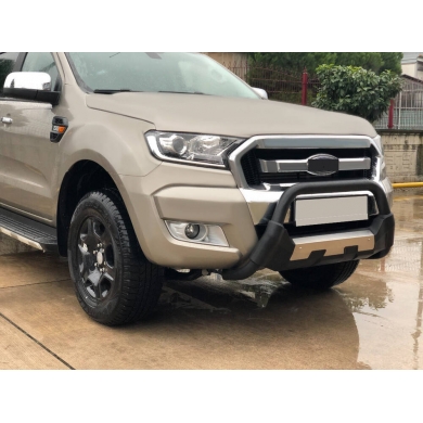 Ford Ranger 2006+ Off Road Poliüretan Ön Koruma Ön Tampon Koruma Demiri Siyah AQM4WD