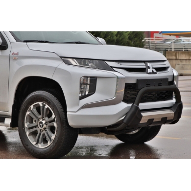 Mitsubishi L200 2007+ Off Road Poliüretan Ön Koruma Ön Tampon Koruma Demiri Siyah Amazonplus AQM4WD PWT16