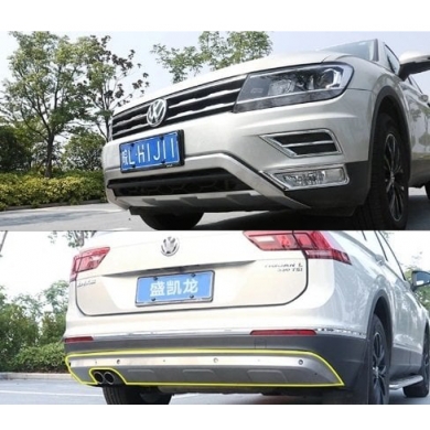 Volkswagen Tiguan 2016-2019 Uyumlu Yedek Parça OEM Ön Arka Difüzör / Metal
