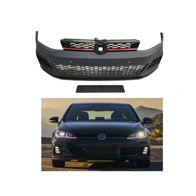 Volkswagen Golf 7,5 2017-2020 Uyumlu Yedek Parça Gti Ön Tampon Ve Panjur Seti