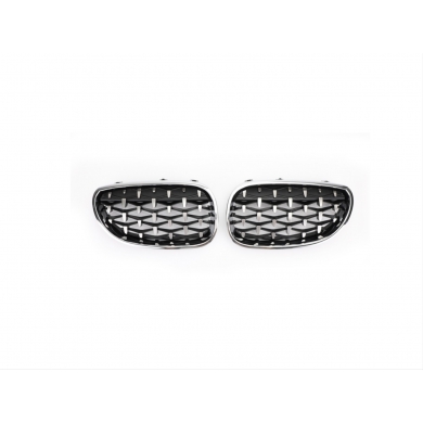 Bmw 5 Serisi E60 2004-2009 İçin Uyumlu Dıamond Panjur (Böbrek) Krom Çerçeve