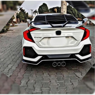 Honda Civic FC5 2016-2020 İçin Uyumlu Bagaj Üstü Spoiler M Model