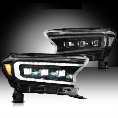 Ford Ranger 2014+ Uyumlu Yedek Parça  İçin 3 Lens Full Led Far