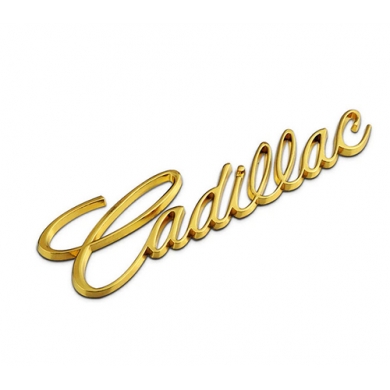 Cadillac Yapıştırma Altın Rengi Bagaj ve Çamurluk Logosu