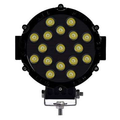 51W CRE Power Led Üniversal Yuvarlak Sis Lambası 17 Ledli Siyah