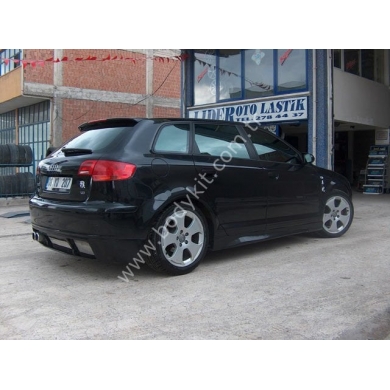 Audi A3 Uyumlu Yedek Parça Sportback Arka Telli Tampon Eki