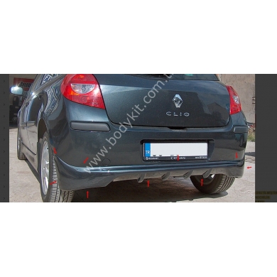 Renault Clio 3 Uyumlu Yedek Parça Arka Tampon Eki