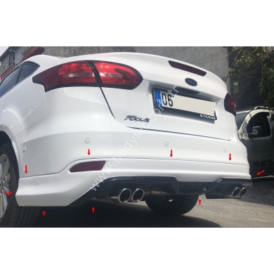 Ford Focus 3 Uyumlu yedek Parça  Sedan Arka Tampon Eki